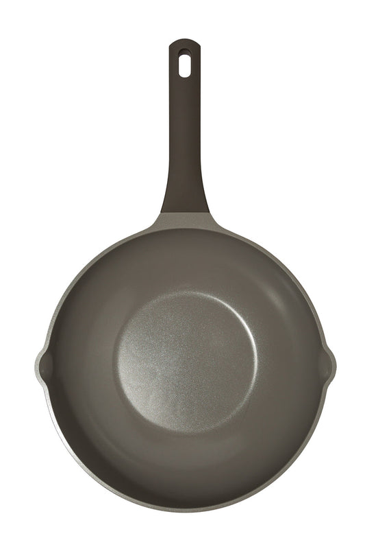 Aria 12" Cast Aluminum Wok with Clean Ceramic™ Nonstick – Charcoal - Ecolution