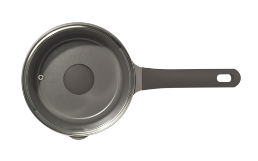 Aria 2Qt Cast Aluminum Saucepan with Glass Lid – Charcoal or Cream - Ecolution