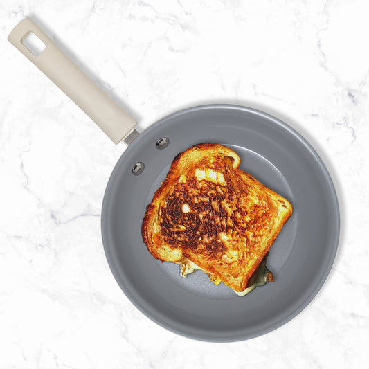 Gaia 8-Inch Recycled Aluminum Fry Pan – Cream - Ecolution