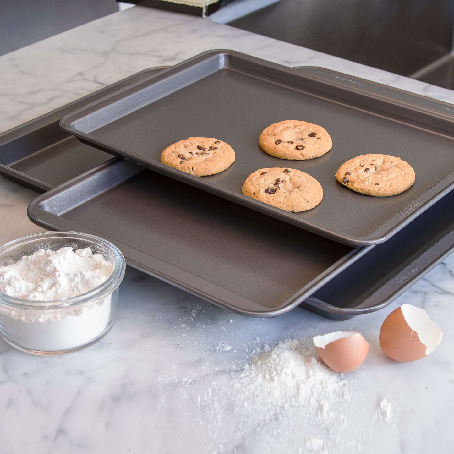BakeIns 3 Piece Cookie Sheet Set - Ecolution