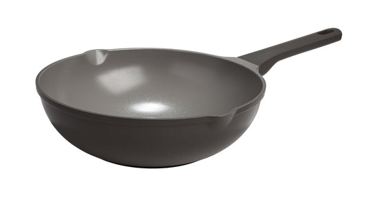Aria 12" Cast Aluminum Wok with Clean Ceramic™ Nonstick – Charcoal - Ecolution