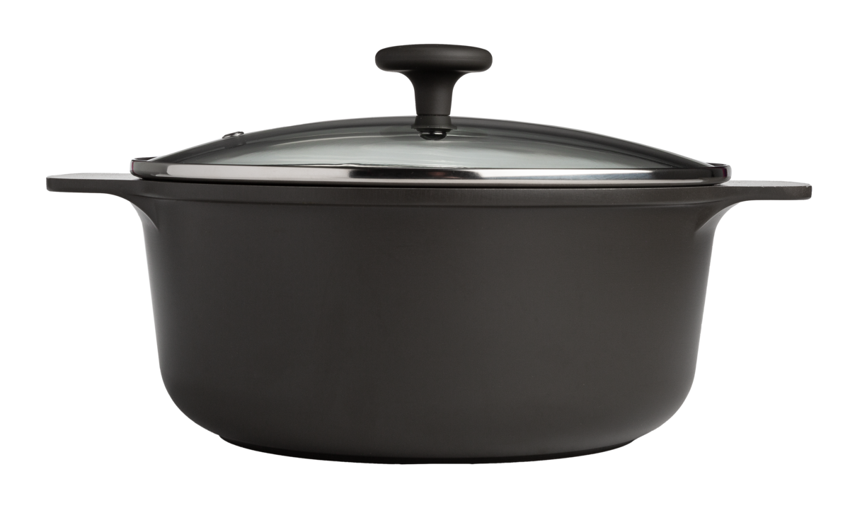 Aria Cast Aluminum Dutch Oven with Glass Lid – Charcoal or Cream - 4.3 Qt or 7 Qt - Ecolution
