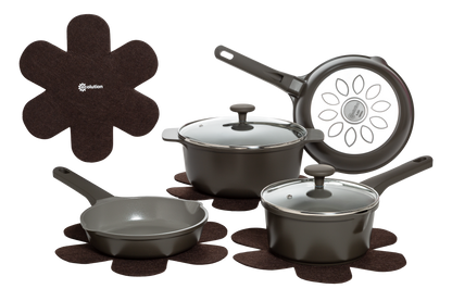 Aria 10-Piece Cast Aluminum Cookware Set - Ecolution