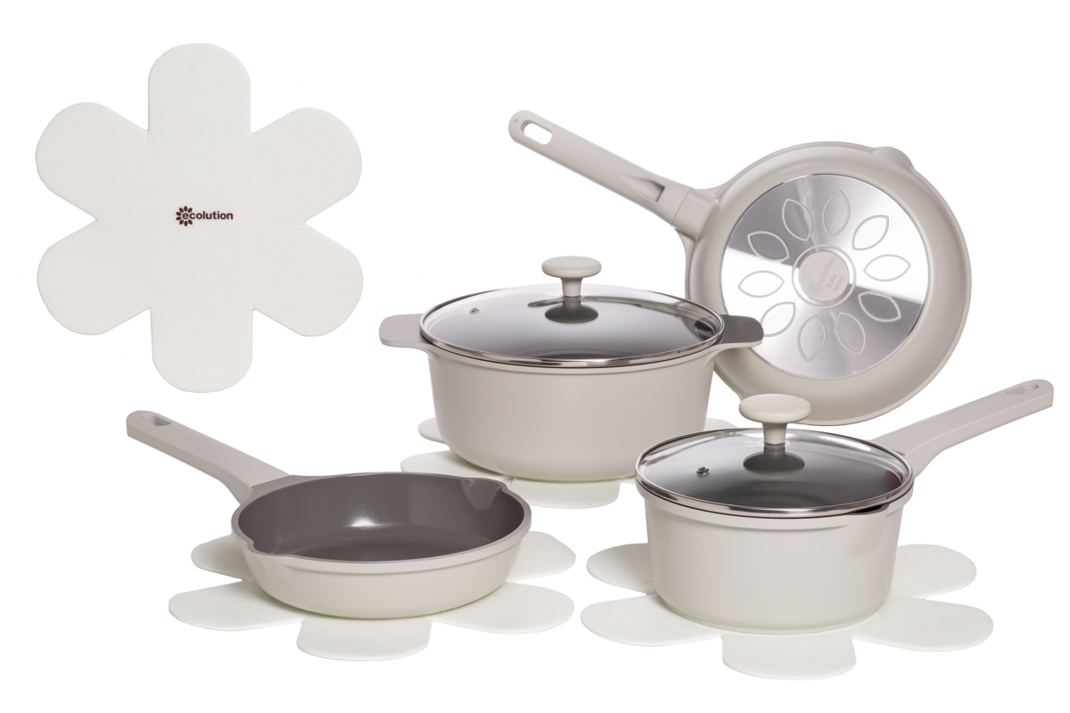 Aria 10-Piece Cast Aluminum Cookware Set - Ecolution