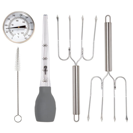 Kitchen Extras 5-Piece Stainless Steel Turkey Tool Set