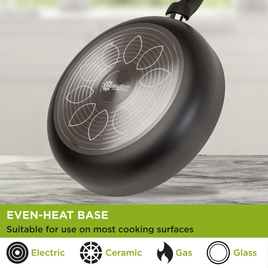 Evolve Deep Chef Pan, 11 Inch, Black - Ecolution