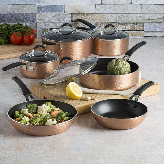 Impressions 10 Piece Hammered Cookware Set